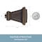 Kenney Mfg Kenney Seville 5/8" Standard Decorative Window Curtain Rod, 48-86", Oil Rubbed Bronze KN75351NP - alternate 5